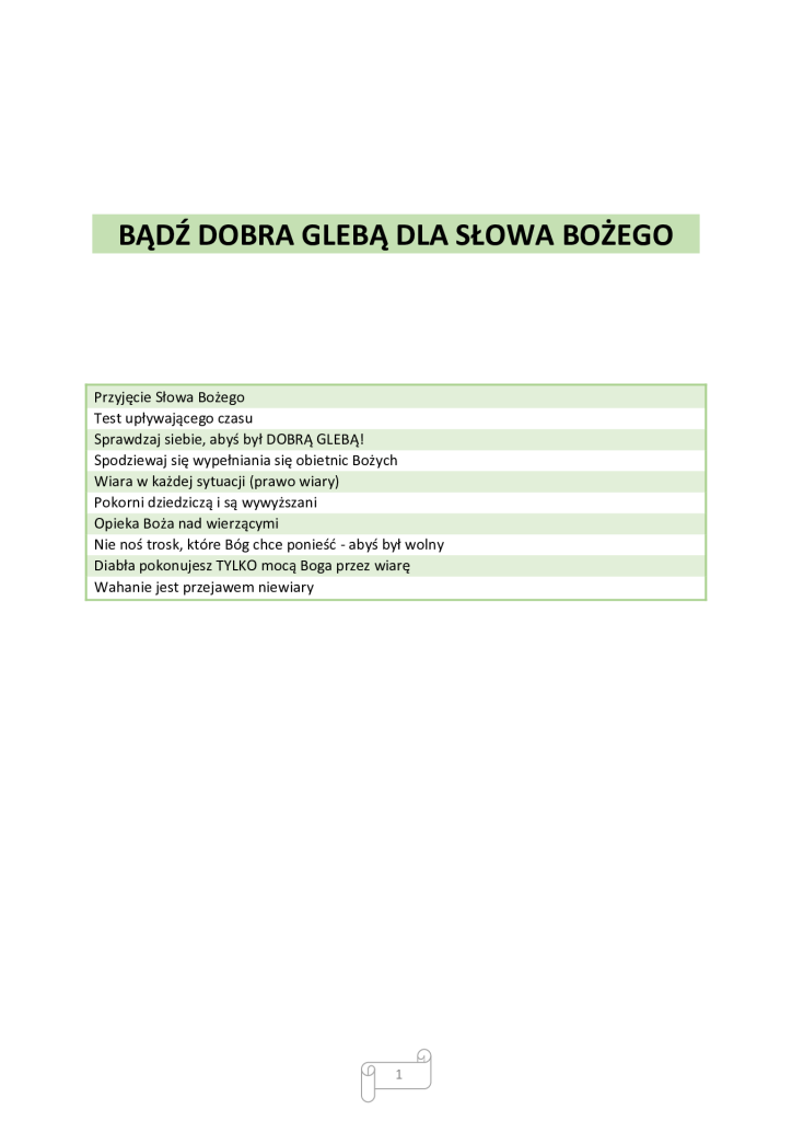 Zdjęcie PDF - Bądź dobrą glebą dla Słowa Bożego!