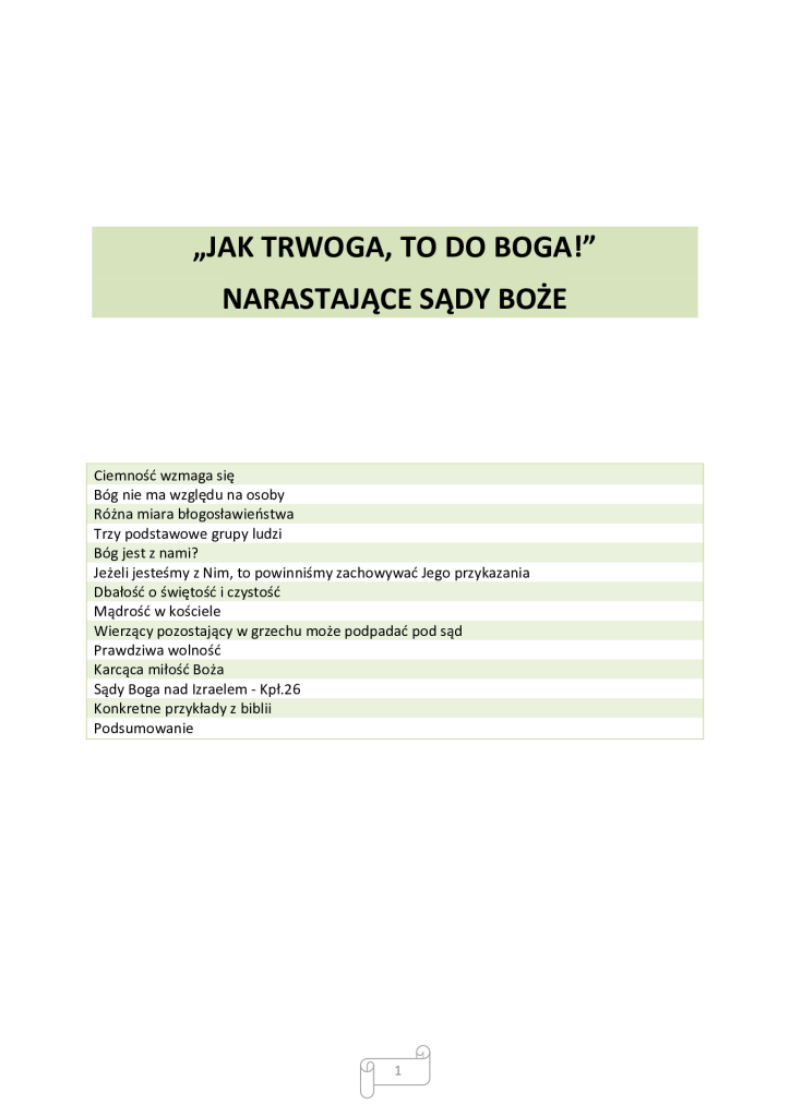 Zdjęcie PDF - Jak trwoga, to do Boga! Narastające sądy Boga