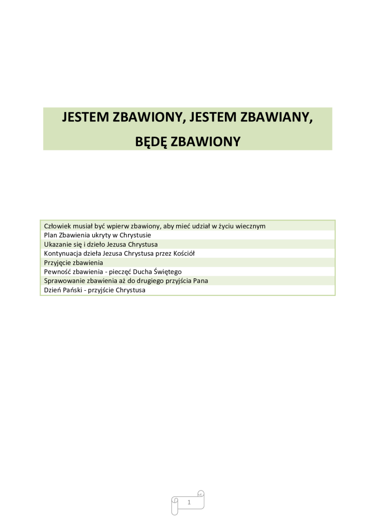 Zdjęcie PDF - Jestem zbawiony, jestem zbawiany, będę zbawiony