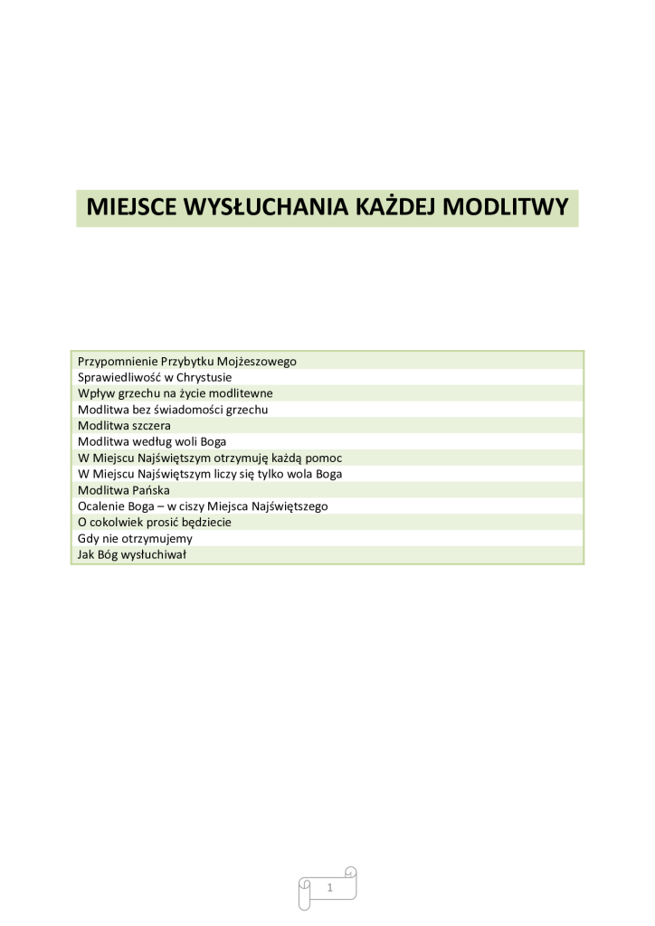 Zdjęcie PDF - Miejsce wysłuchania każdej modlitwy