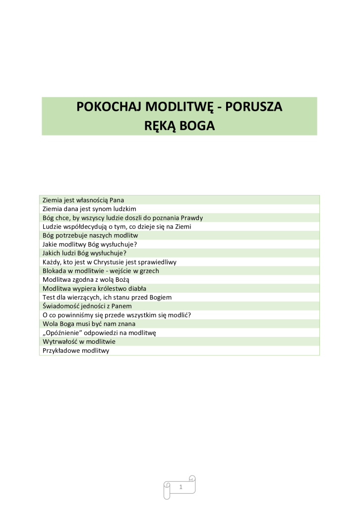 Zdjęcie PDF - Pokochaj modlitwę – porusza ręką Boga