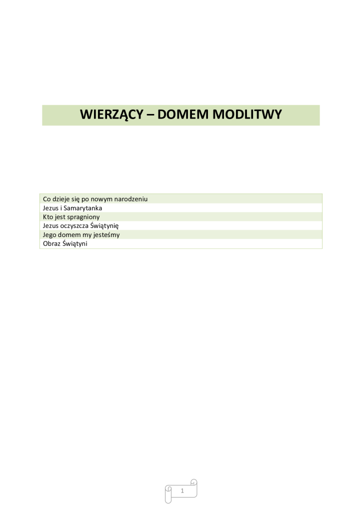 Zdjęcie PDF - Wierzący – domem modlitwy